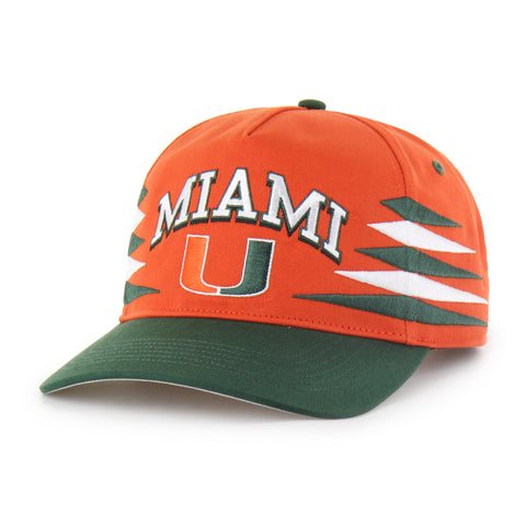 Miami Hurricanes 47 Brand Diamond Cut Hitch Adjustable Hat - Orange/Green