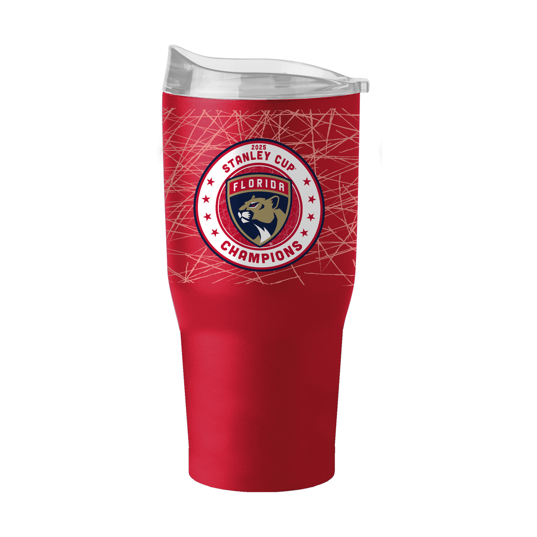Florida Panthers 2025 Champions 30oz Stainless Steel Tumbler - Red