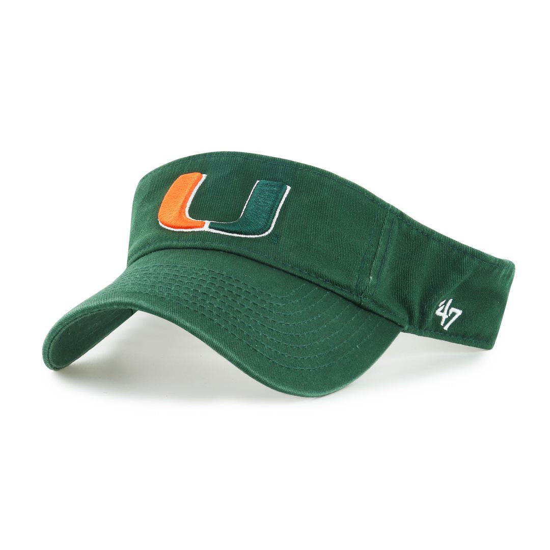 Miami Hurricanes '47 Brand U Clean-Up Visor - Green