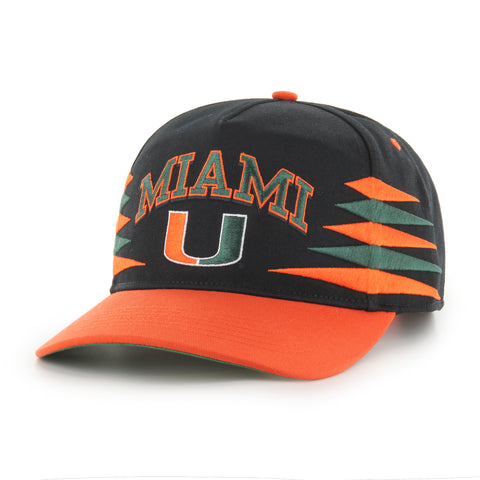 Miami Hurricanes 47 Brand Diamond Cut Hitch Adjustable Hat - Black/Orange