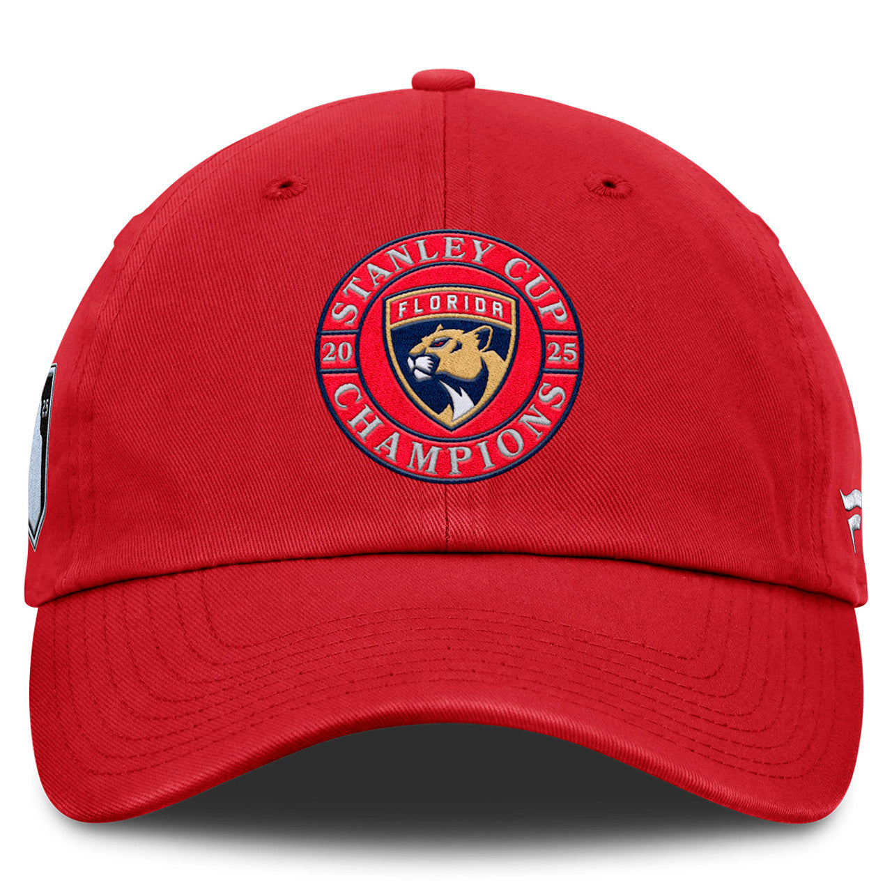Florida Panthers Fanatics 2025 Stanley Cup Champions Core Circle Logo Adjustable Hat - Red
