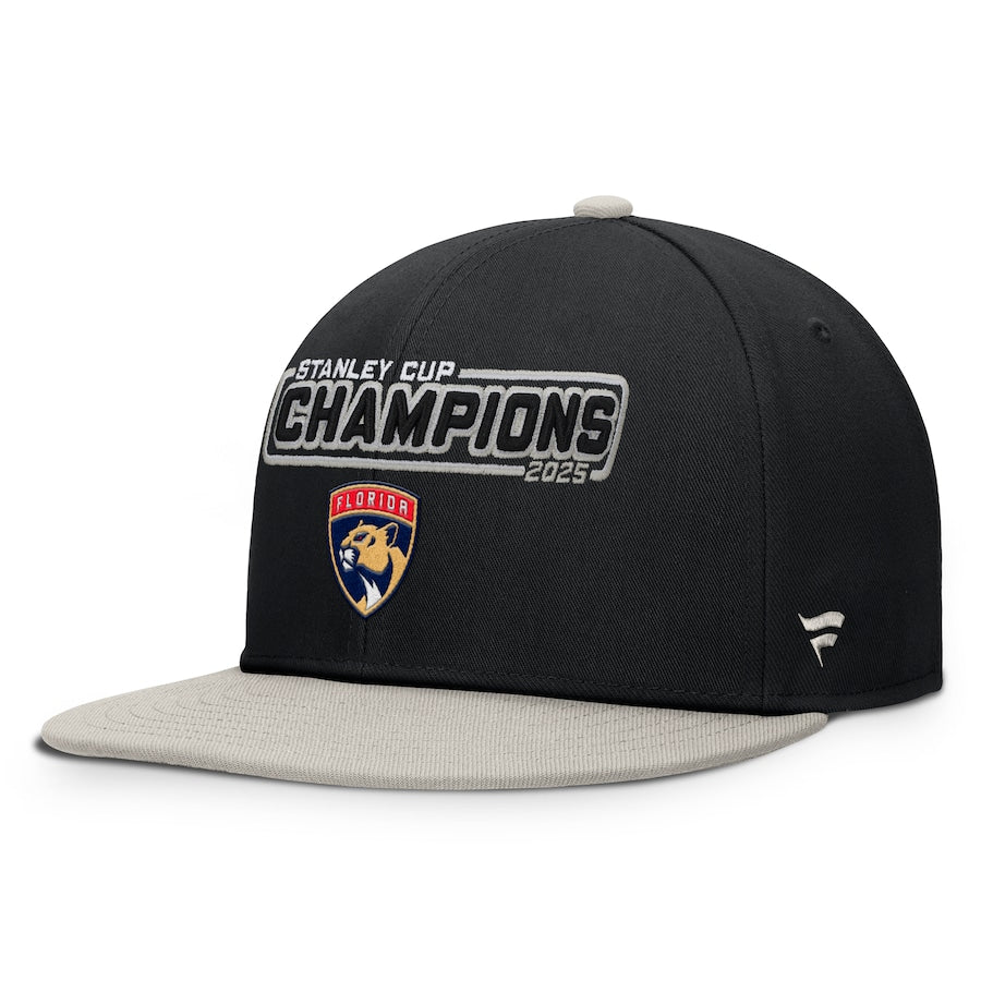 Pre-Order Florida Panthers 2025 Stanley Cup Champions Flat Brim Hat