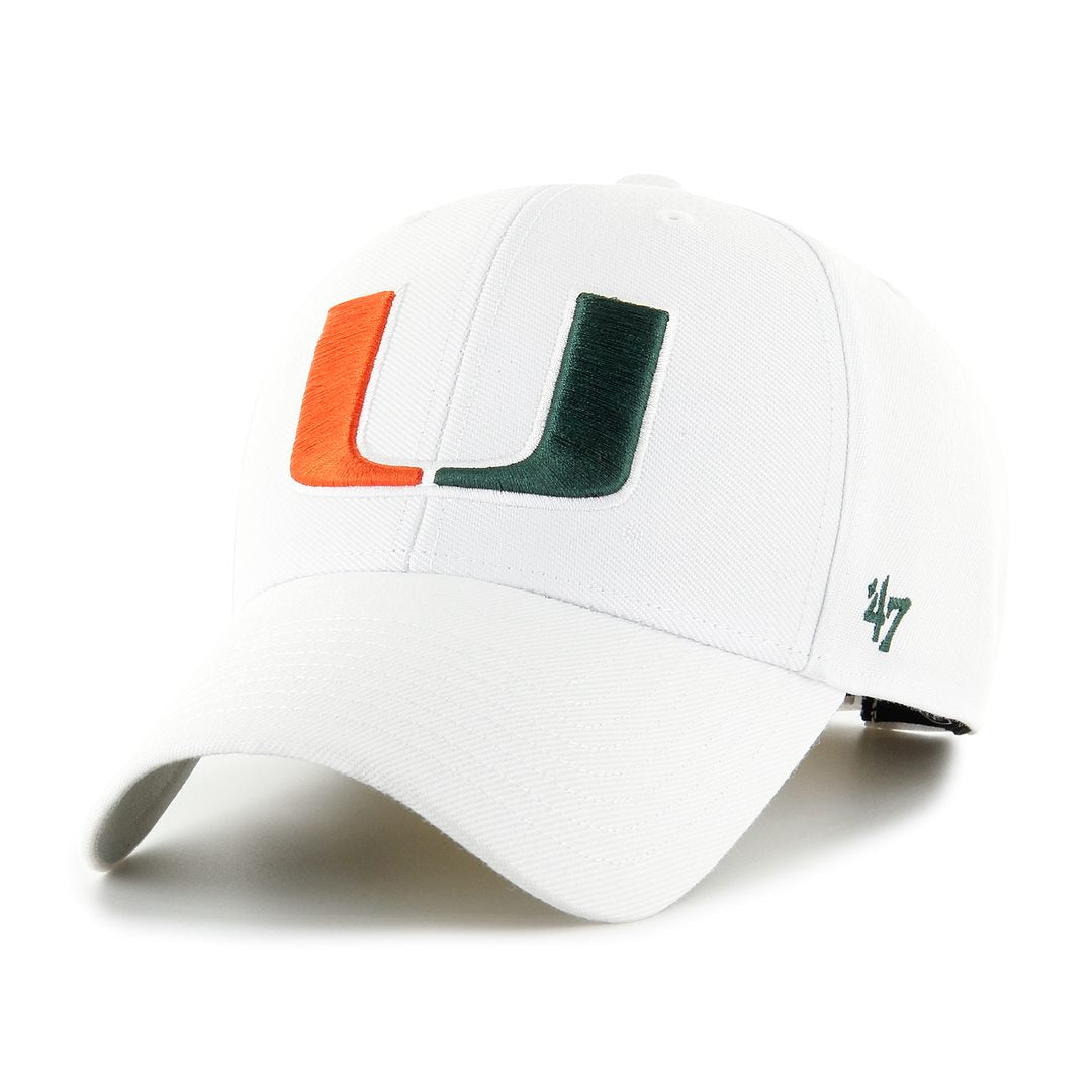 Miami Hurricanes 47 Brand U Adjustable MVP Hat - White