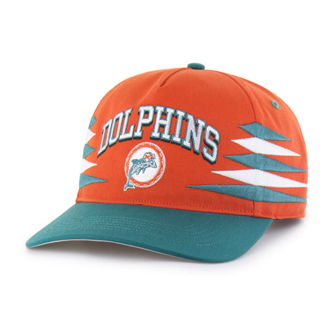 Miami Dolphins 47 Brand Diamond Cut Hitch Adjustable Hat - Orange/Aqua