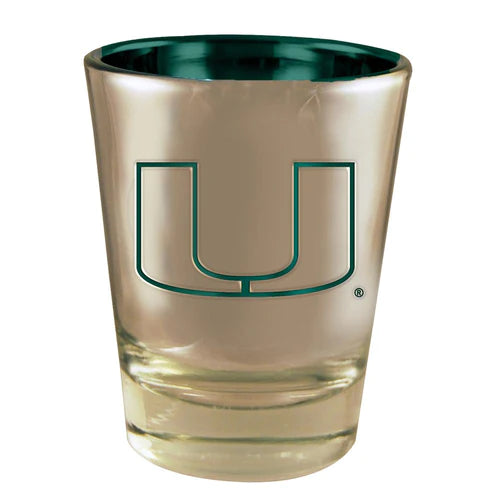 Miami Hurricanes Electroplated Shot Glass - 2 oz.