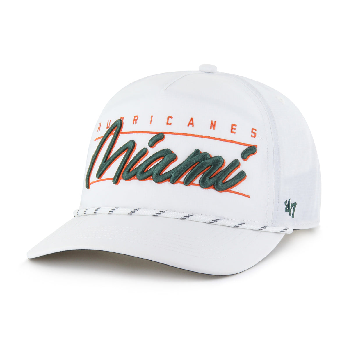 Miami Hurricanes 47 Brand Brrr Condor Rope Hitch Hat - White