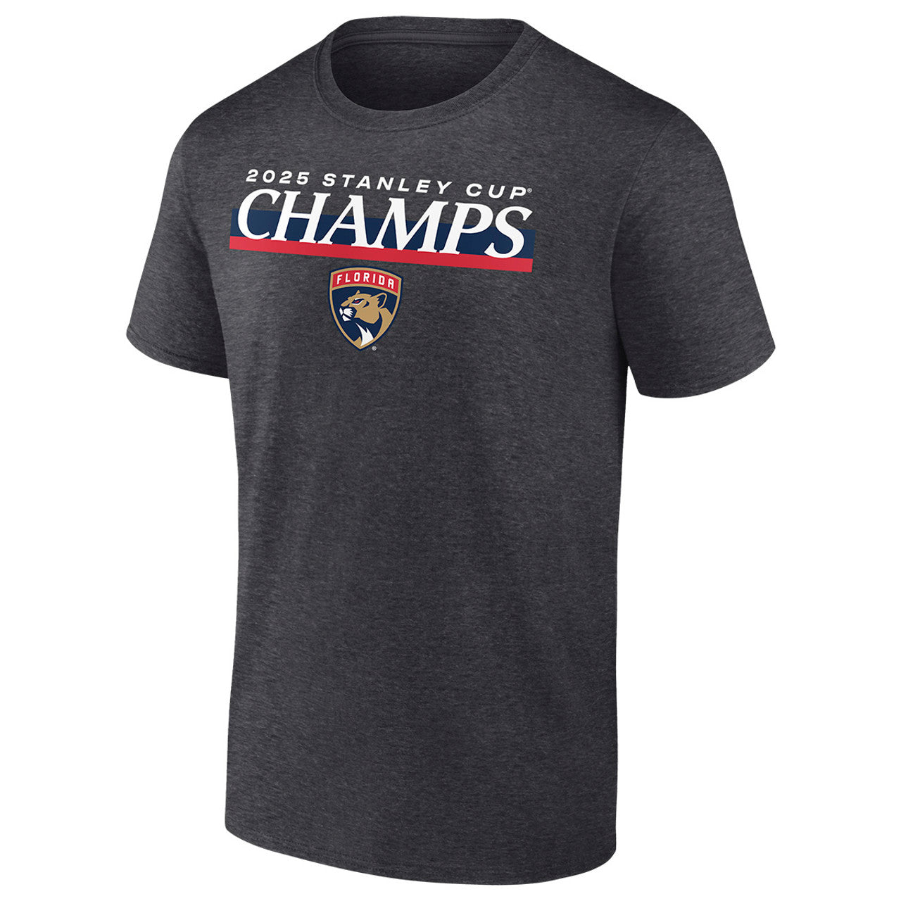 Florida Panthers 2025 Stanley Cup Champions Roster T-Shirt - Charcoal