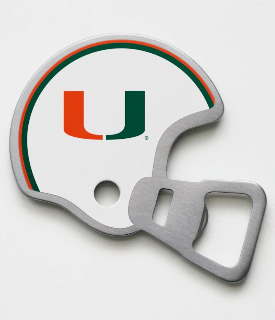 Miami Hurricanes Season Opener Helmet Bottle Opener