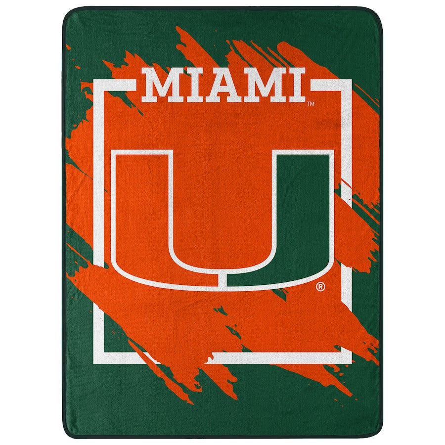 Miami Hurricanes Dimensional Super Plush Throw - 46" x 60"