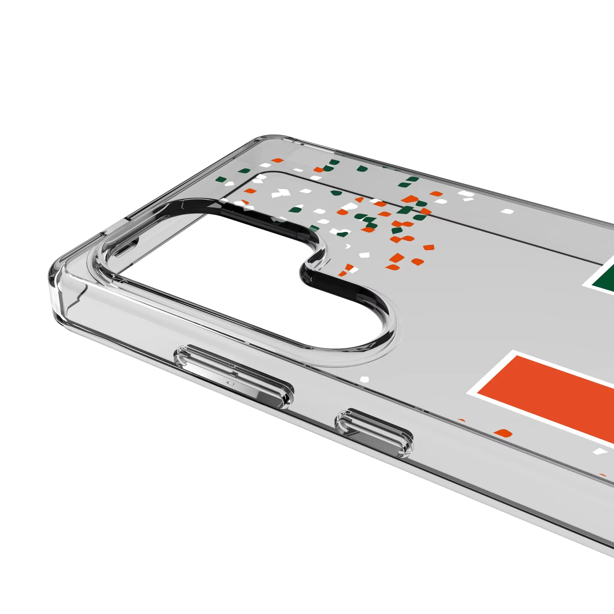 University of Miami Hurricanes Confetti Clear Phone Case for Samsung Galaxy
