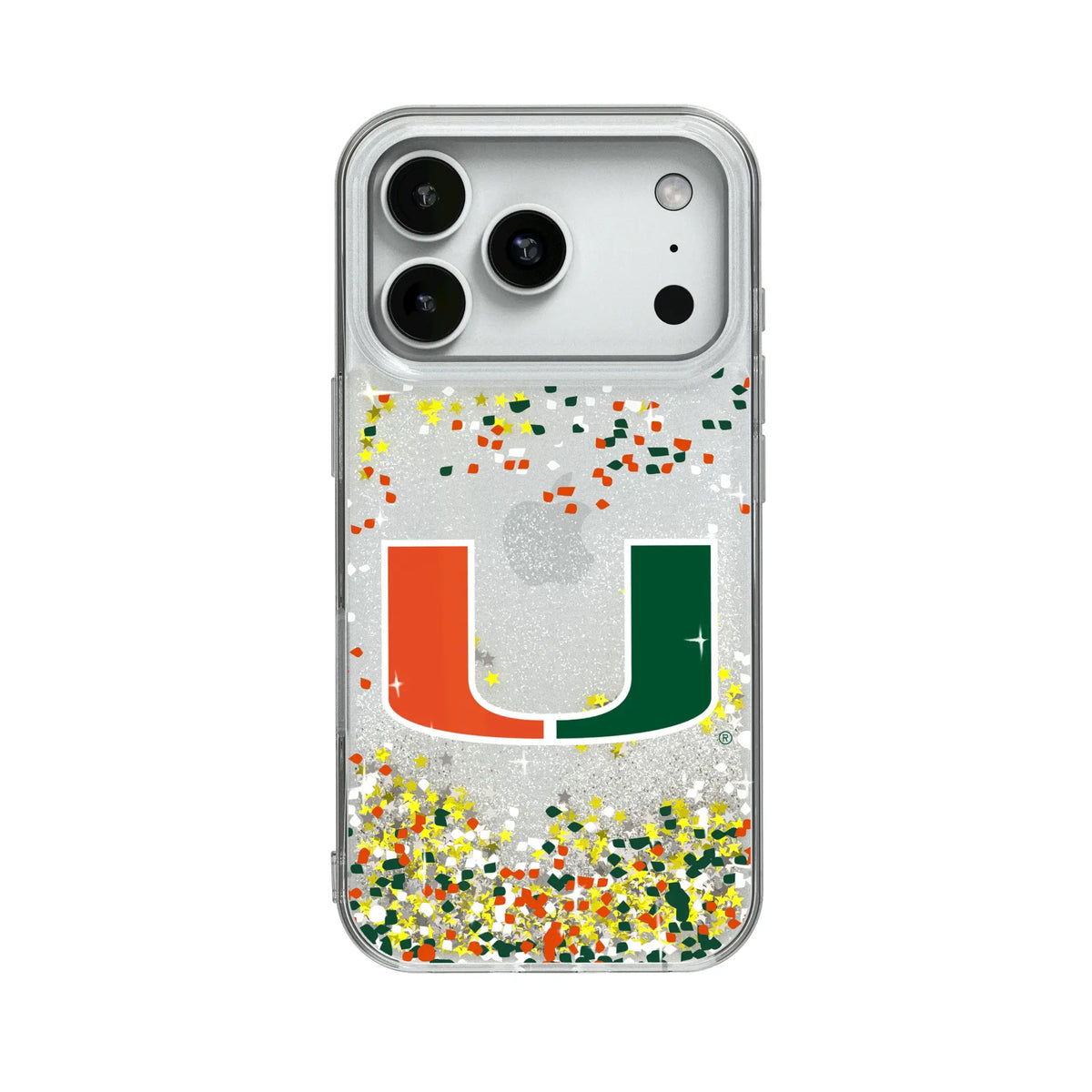 Miami Hurricanes Confetti Glitter Case