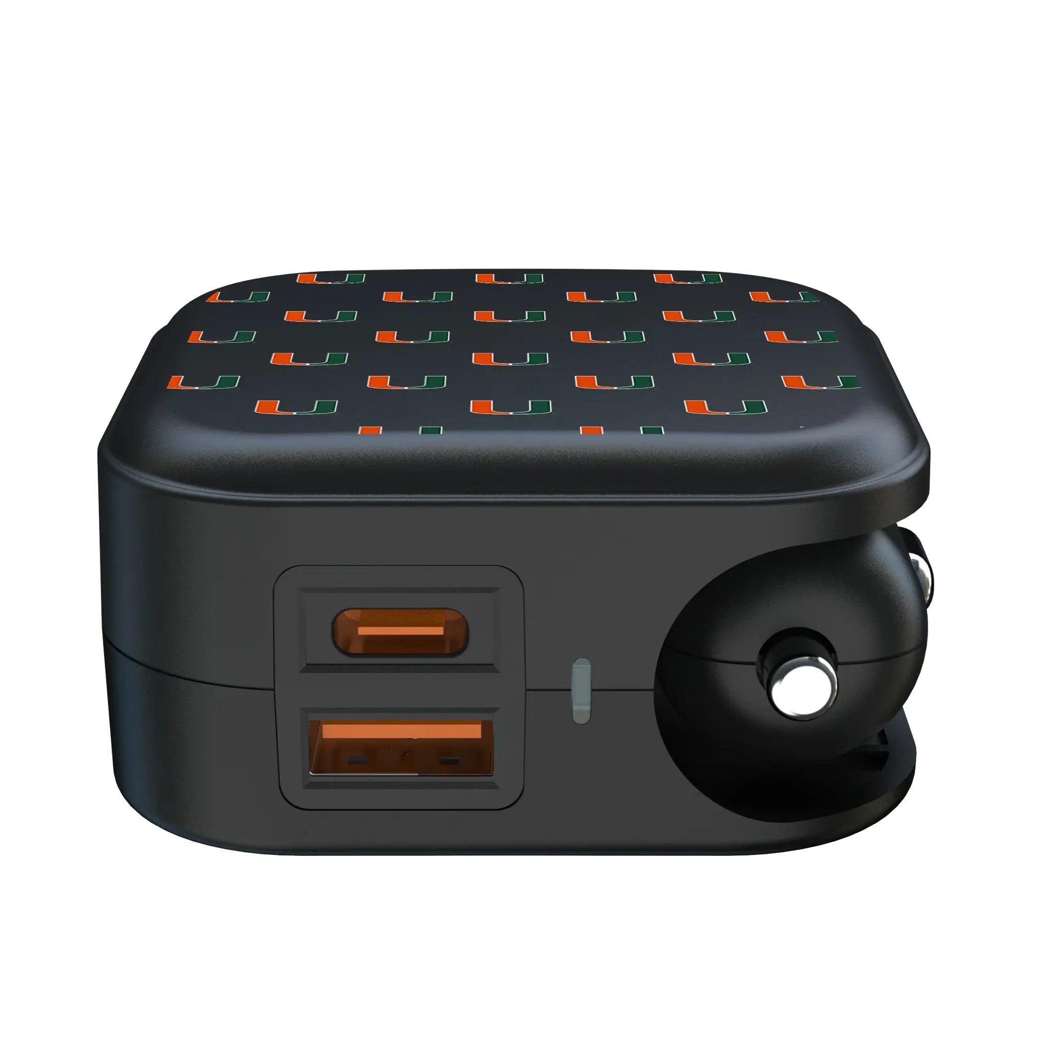 University of Miami Hurricanes Fashion Pattern 2 in 1 USB A/C Charger