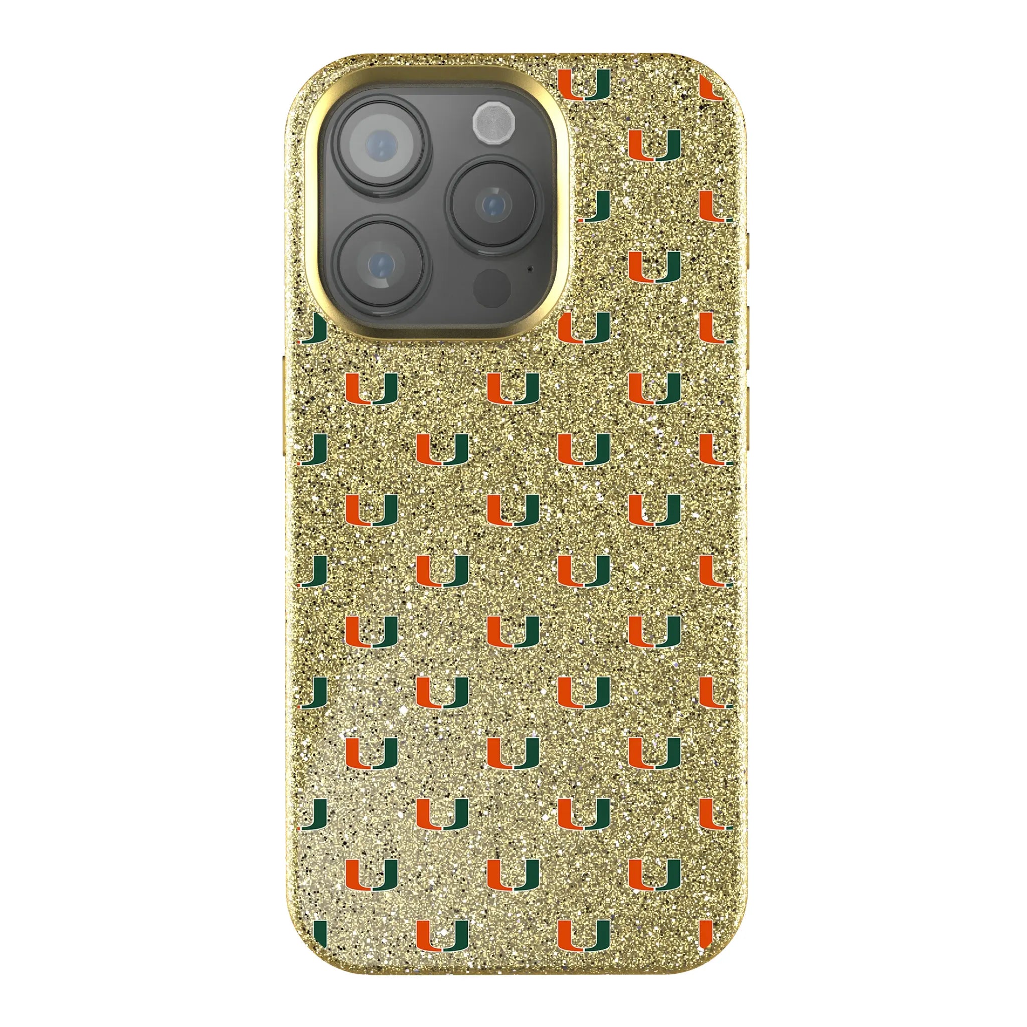 University of Miami Hurricanes Fashion Pattern Bling Phone Case for Apple iPhone