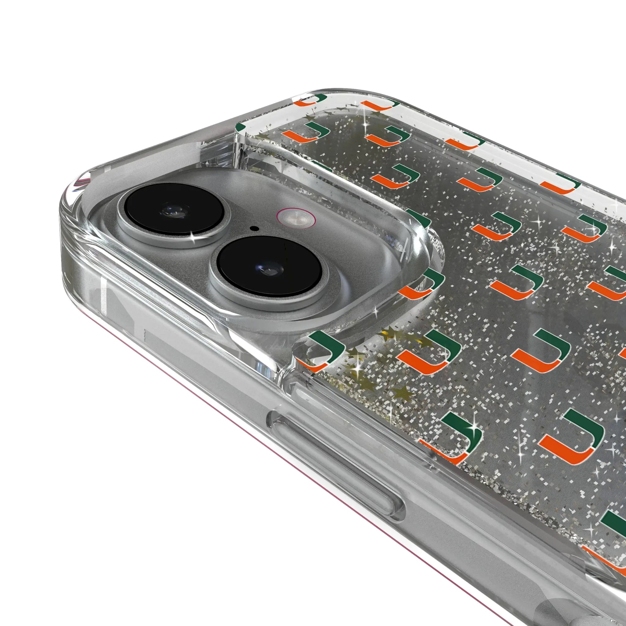 University of Miami Hurricanes Fashion Pattern Glitter Phone Case for Apple iPhone