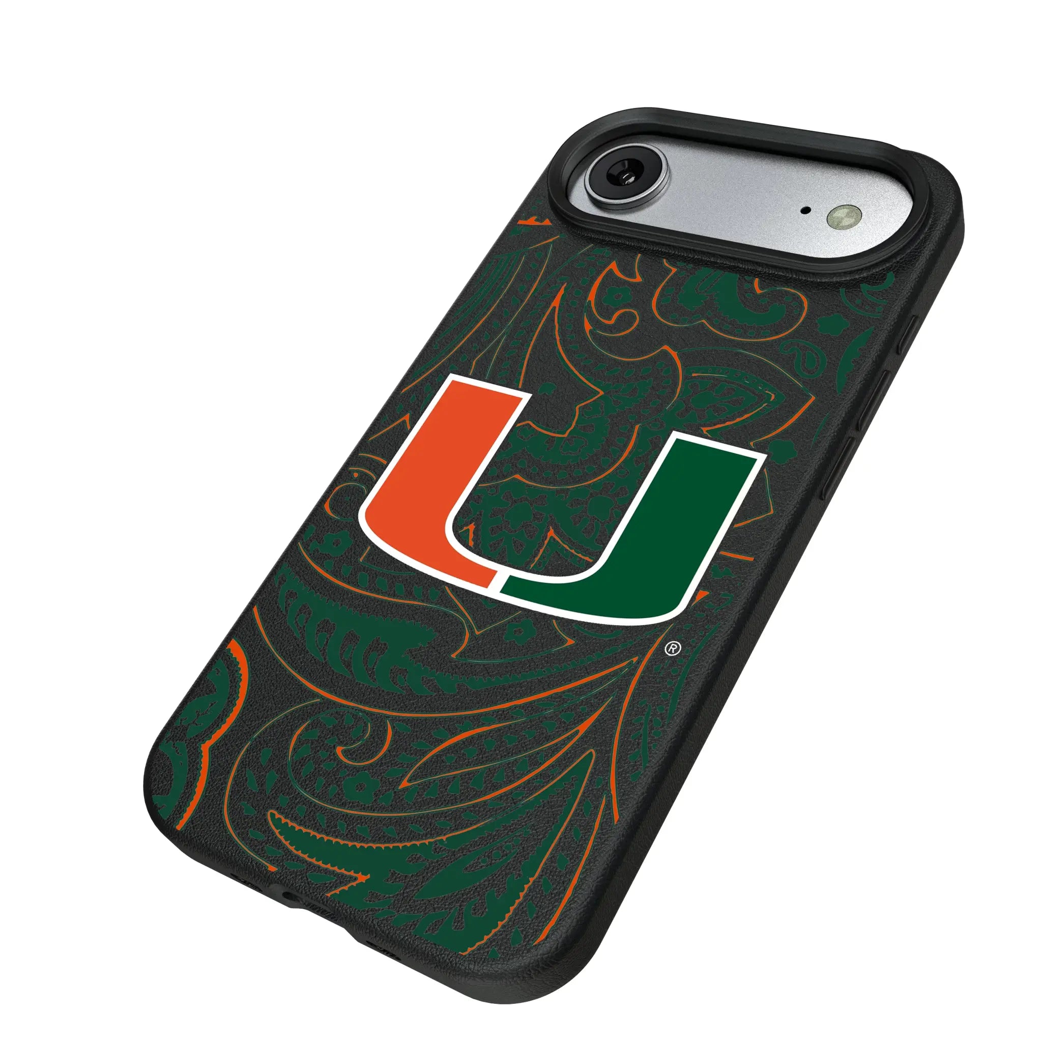 University of Miami Hurricanes Paisley MagSafe Compatible Phone Case for Apple iPhone