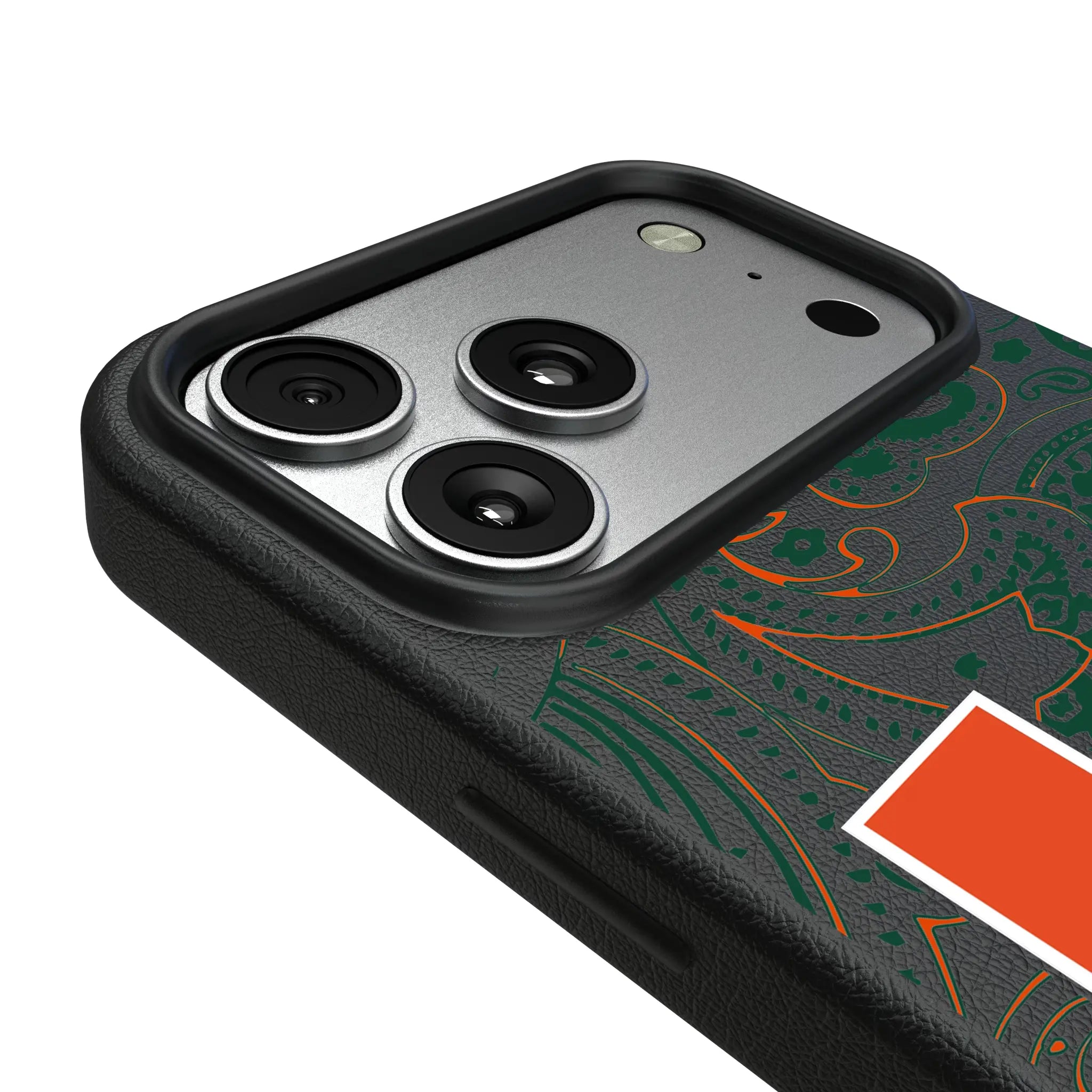 University of Miami Hurricanes Paisley MagSafe Compatible Phone Case for Apple iPhone