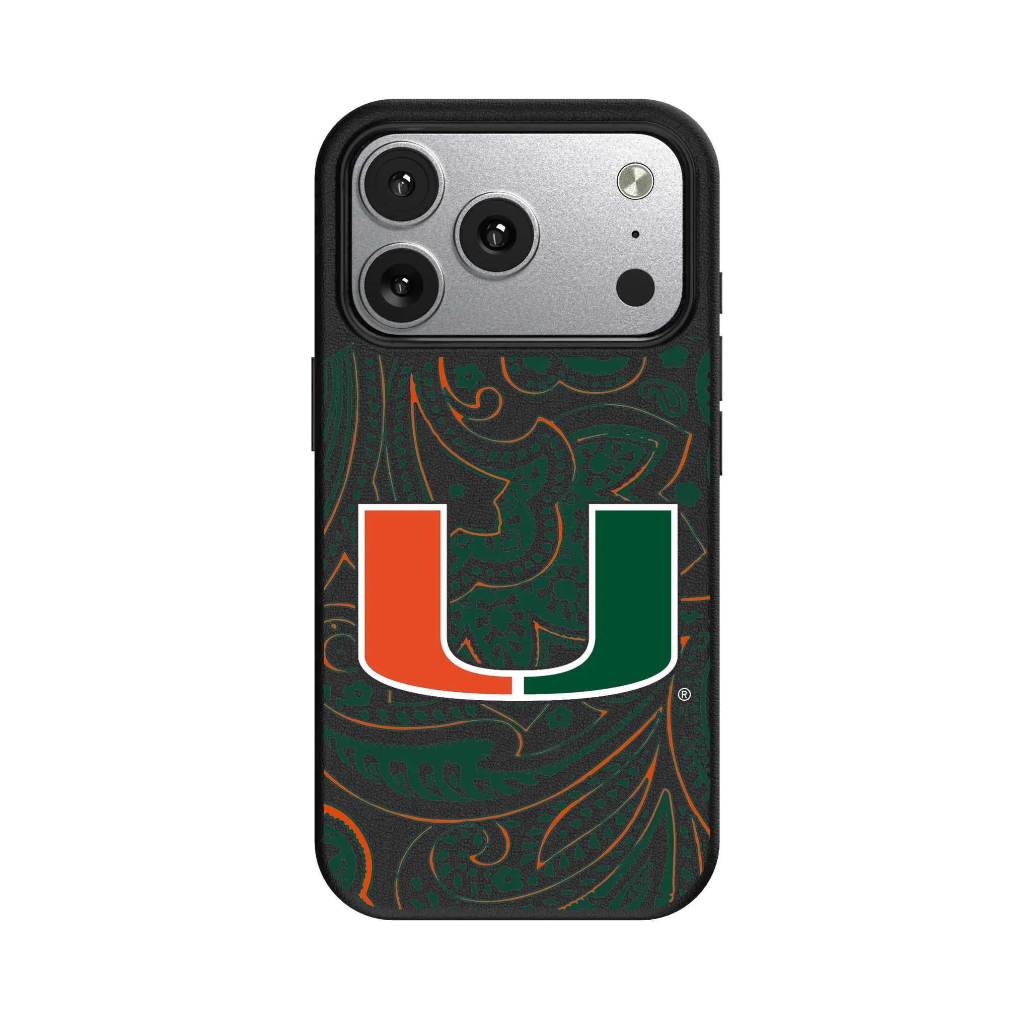 University of Miami Hurricanes Paisley MagSafe Compatible Phone Case for Apple iPhone