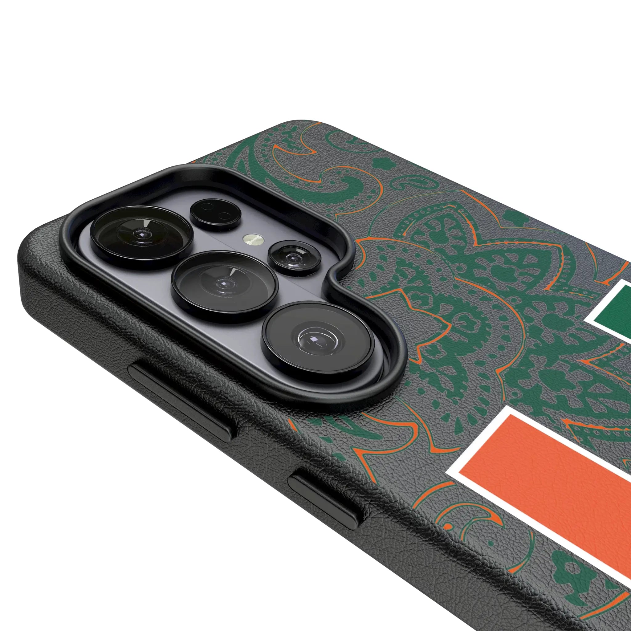 University of Miami Hurricanes Paisley MagSafe Compatible Phone Case for Samsung Galaxy