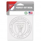 Inter Miami CF Perfect Cut 4" x 4" Decal - White