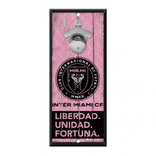 Inter Miami CF Bottle Opener Sign - 5" x 11"