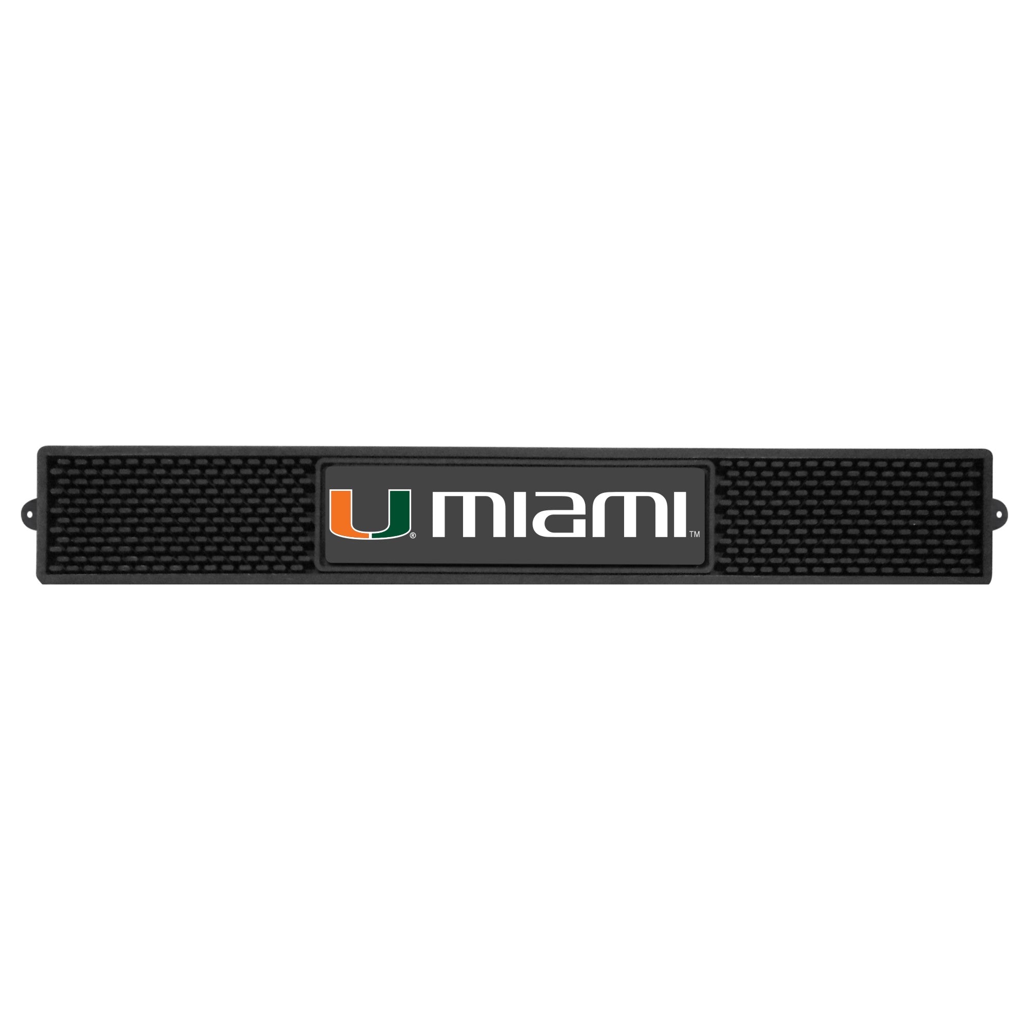 Miami Hurricanes Rubber Drink Mat - Black