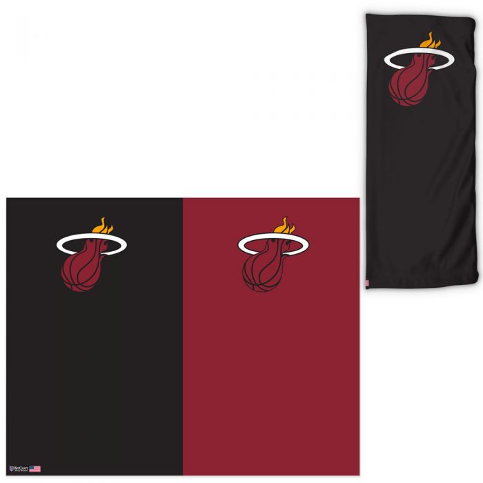 Miami Heat UPF 30 Fan Wrap Face Gaiter - Black/Red