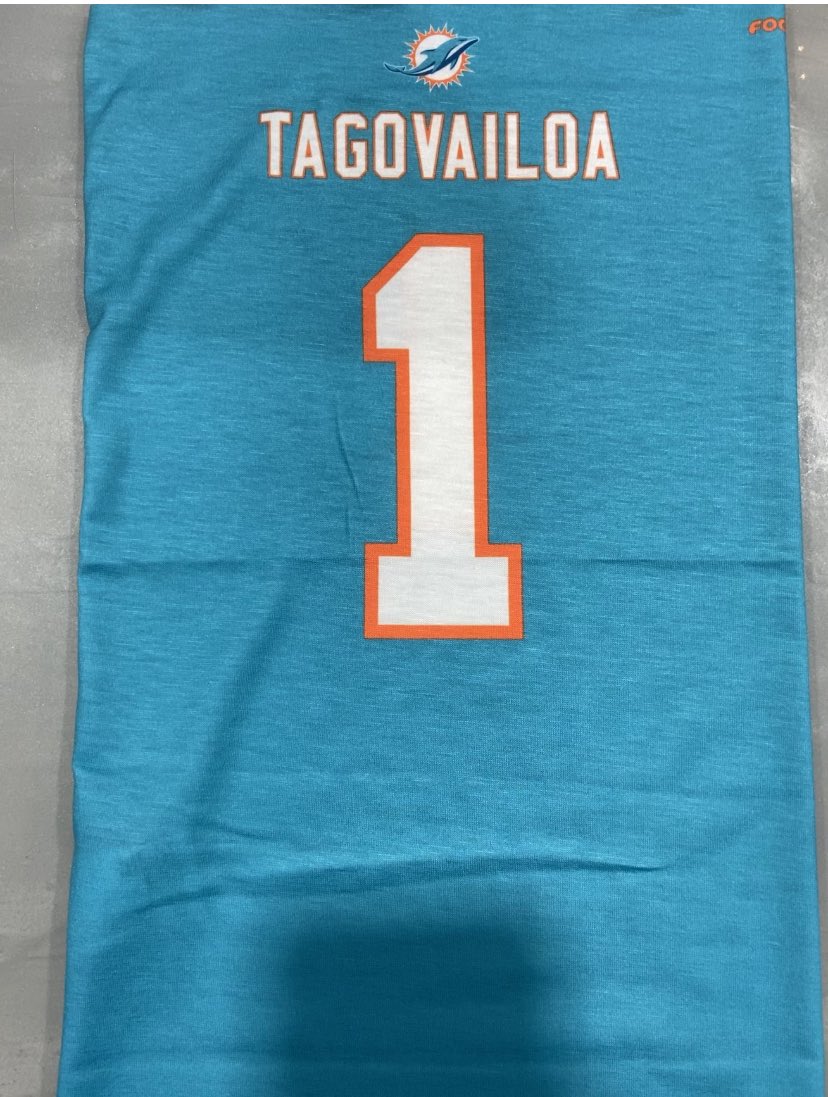 Miami Dolphins Tua Tagovailoa Neck & Face Gaiter Scarf