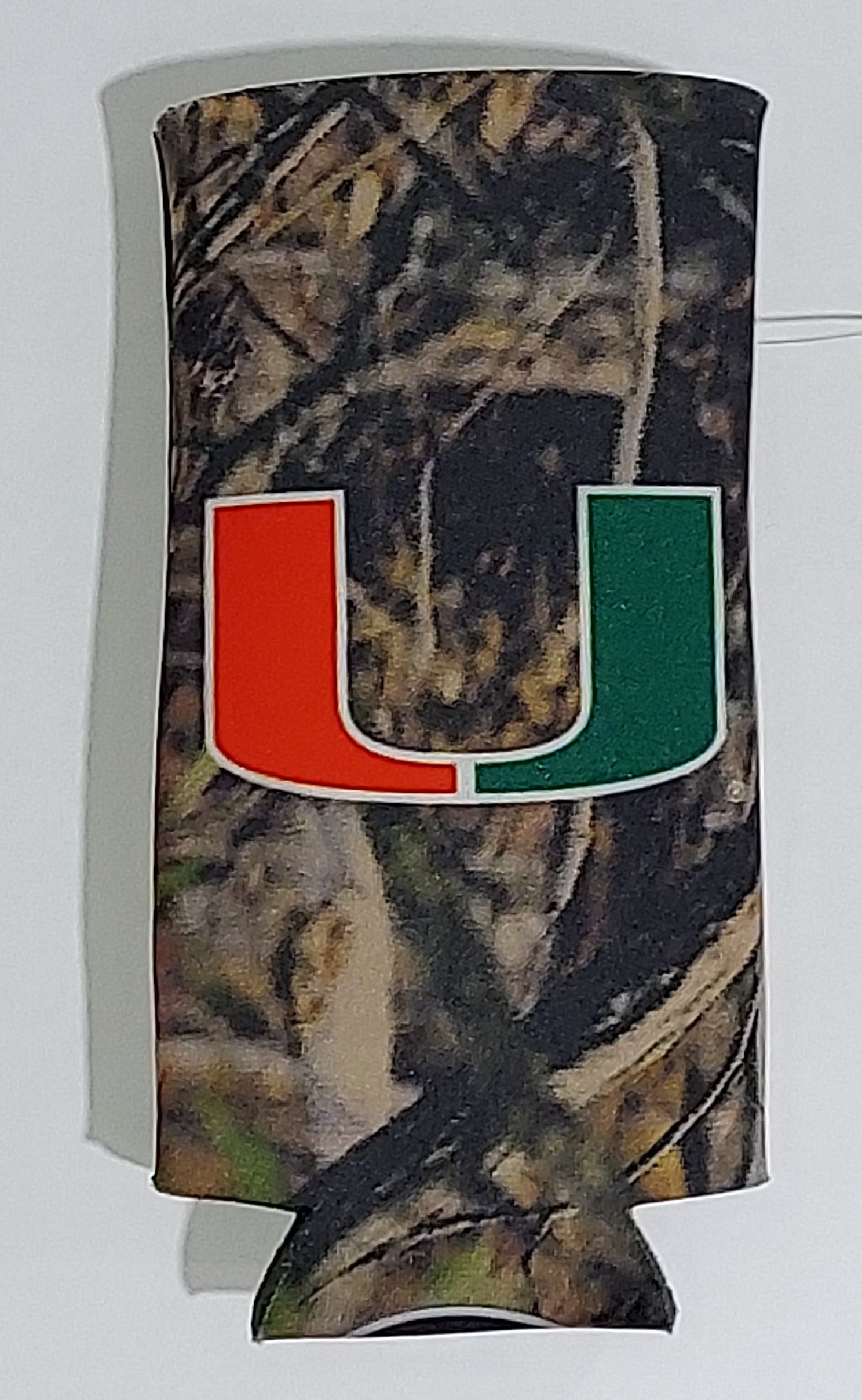 Miami Hurricanes Slim Can Koozie - Camo