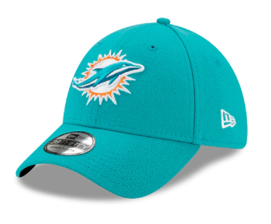 Miami Dolphins New Era 39Thirty Child-Youth Classic Fitted Hat - Aqua