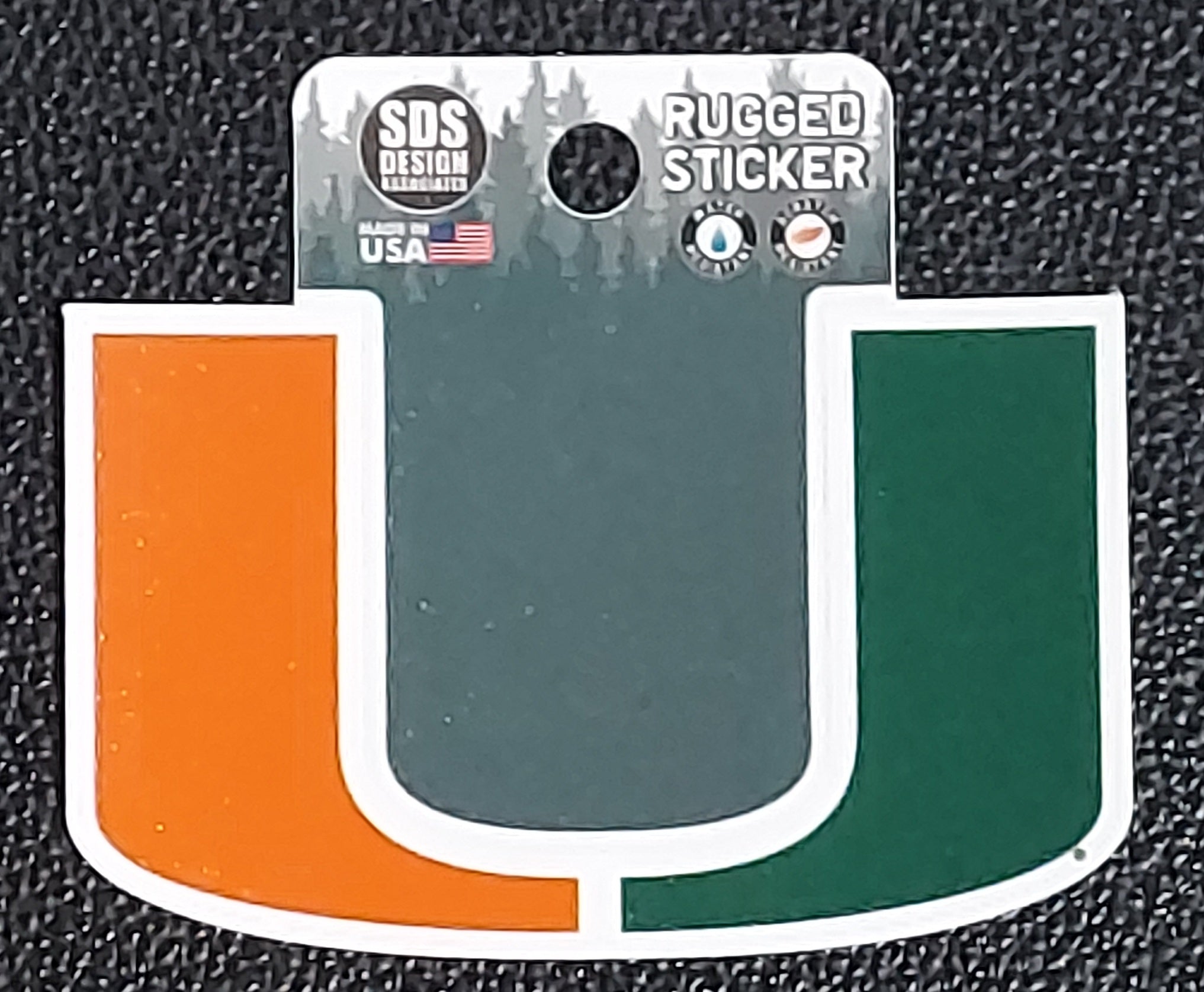 Miami Hurricanes Rugged Sticker Decal - U