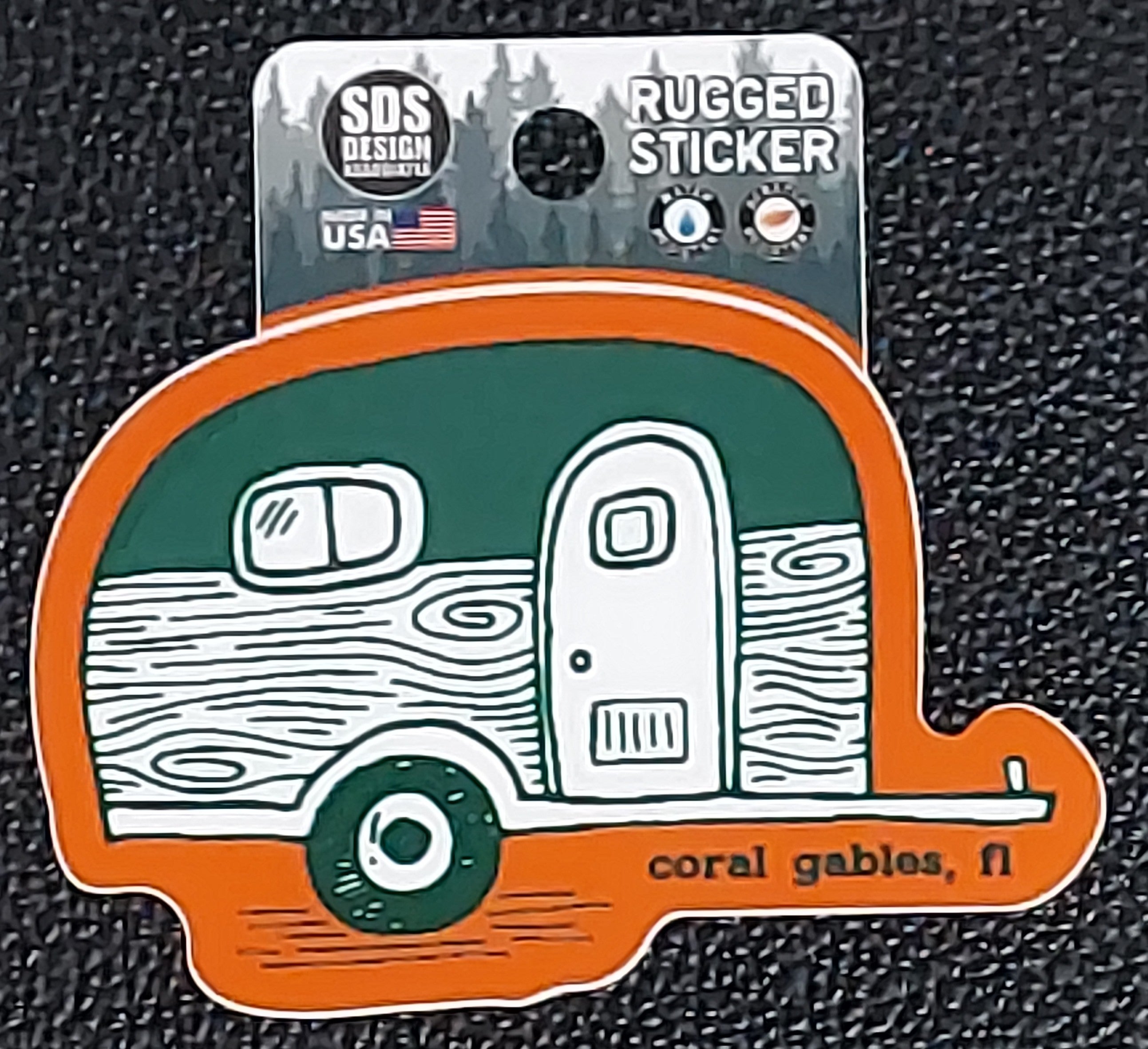 Miami Hurricanes Rugged Sticker Decal - Camper