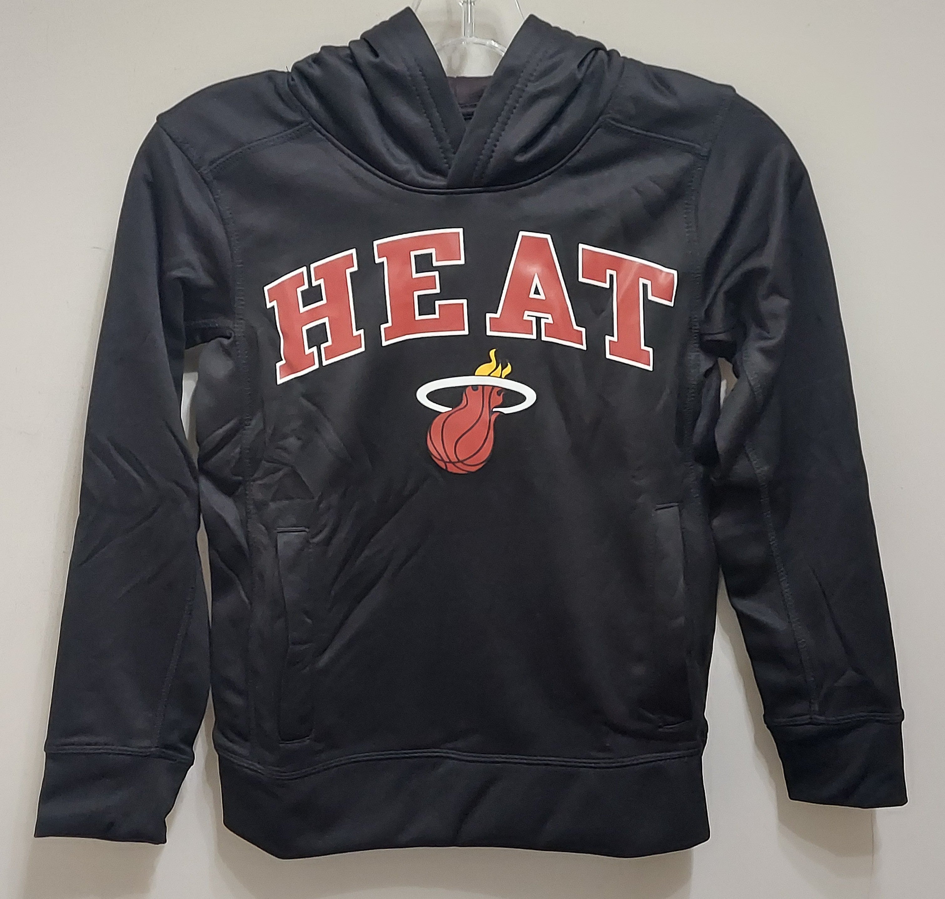 Miami Heat Youth Loose Ball Performance Hoodie - Black