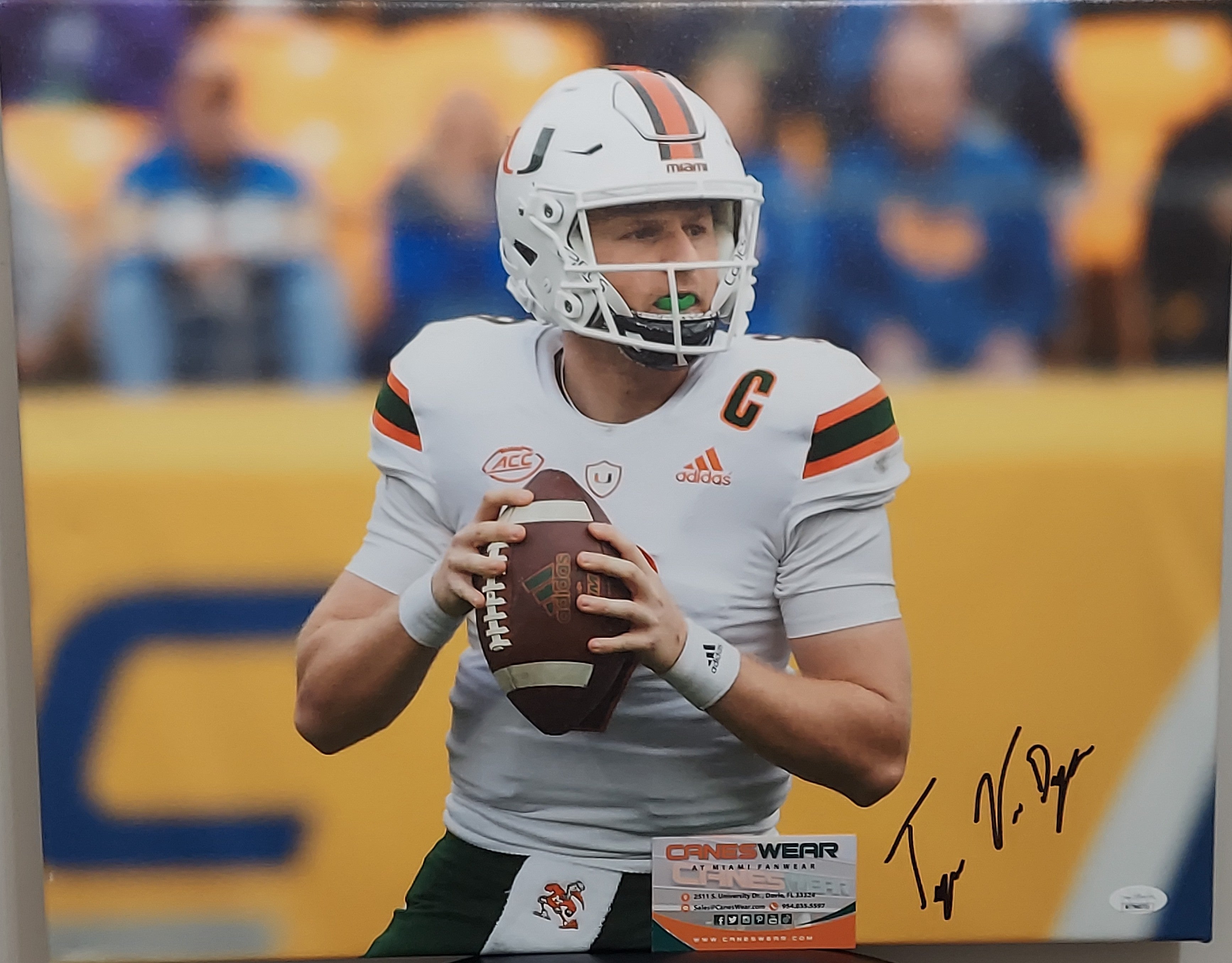 Tyler Van Dyke JSA Certified Autographed Canvas - 16"x20"