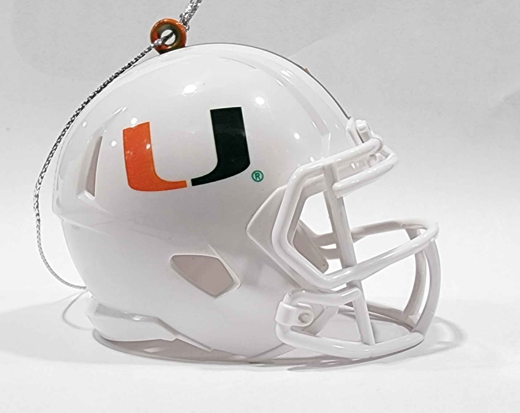 Miami Hurricanes Speed  Size Speed Helmet Ornament - 3" x 2"