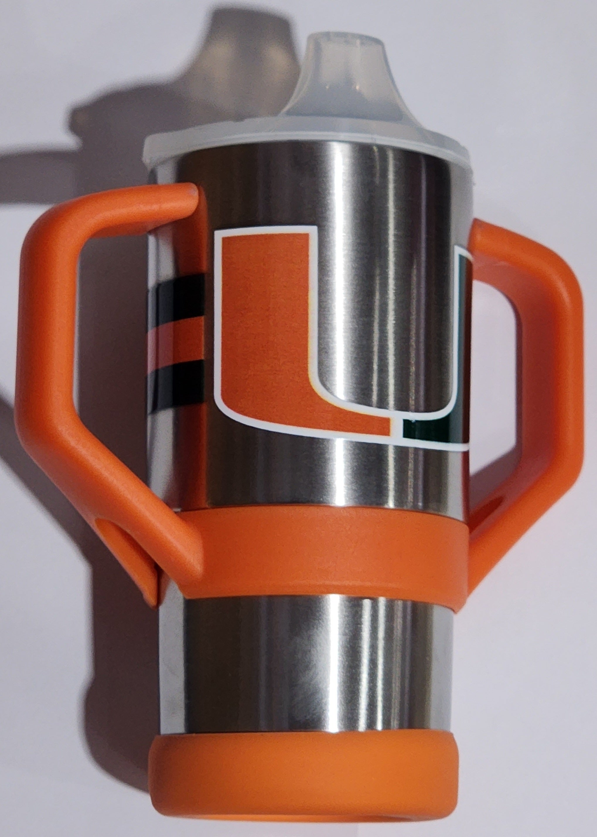 Miami Hurricanes 8oz Striped Sippy Cup - Stainless