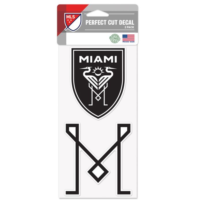 Inter Miami CF Alternate Logos Perfect Cut Decal - 4" x 4" - 2pk