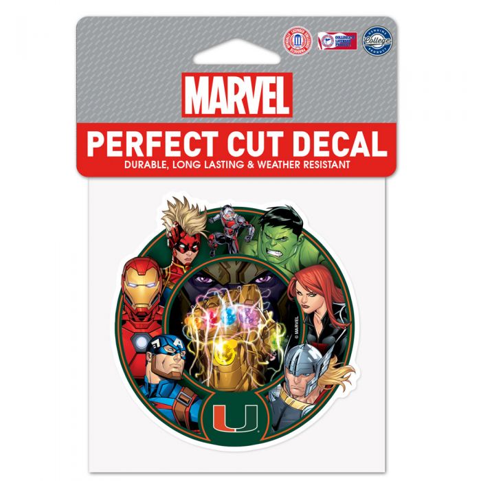 Miami Hurricanes Marvel Perfect Cut Color Decal 4" x 4"