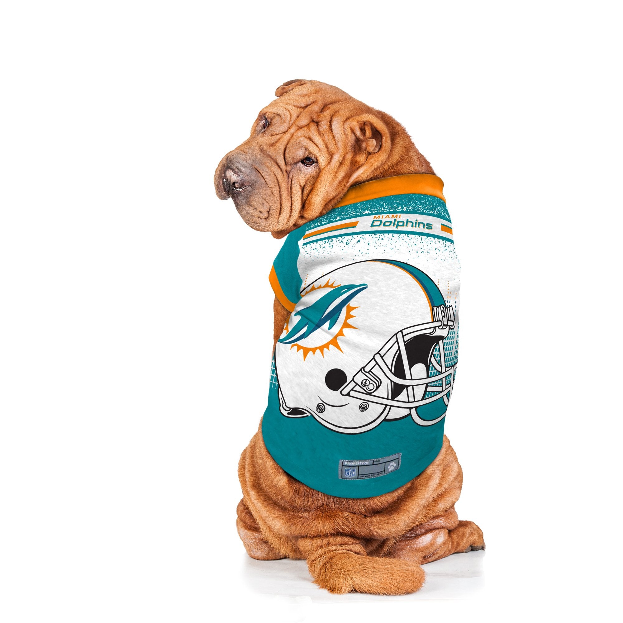 Miami Dolphins Pet Performance T-Shirt - Aqua