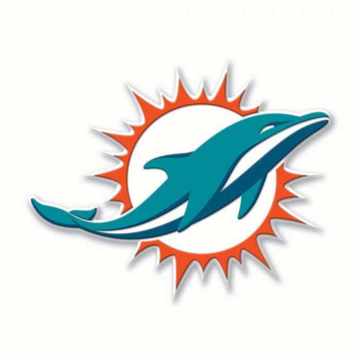Miami Dolphins Flexible Logo Decal - 3 inch