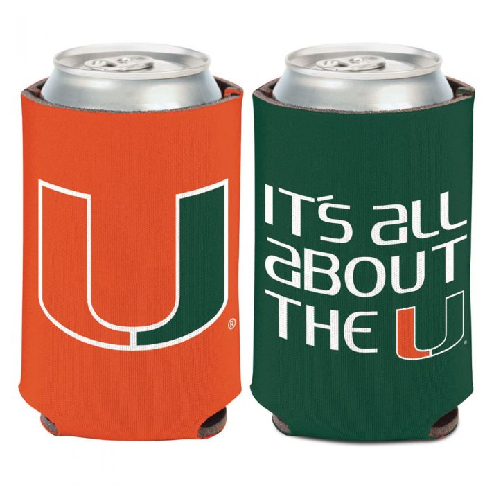 Miami Hurricanes 2-Sided Locker Slogan Can Koozie