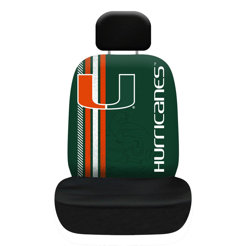 Miami Hurricanes Car Seat Cover Rally Design