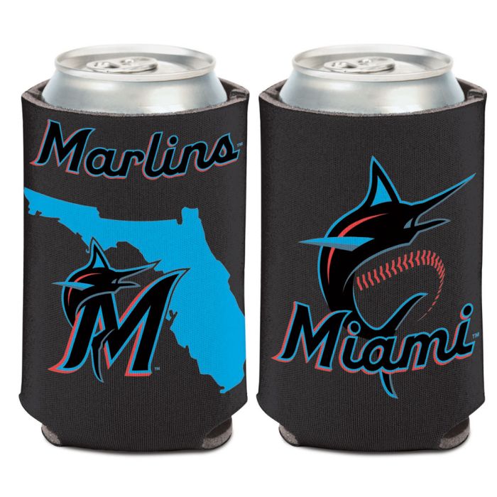 Miami Marlins State Shape 2-Sided Can Cooler - 12 oz