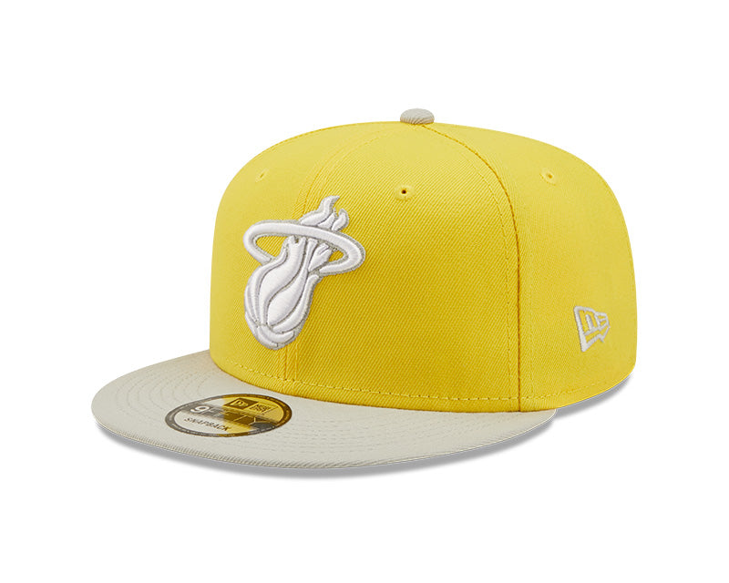 Miami Heat New Era Color Pack 9Fifty Snapback Hat - Yellow/Grey