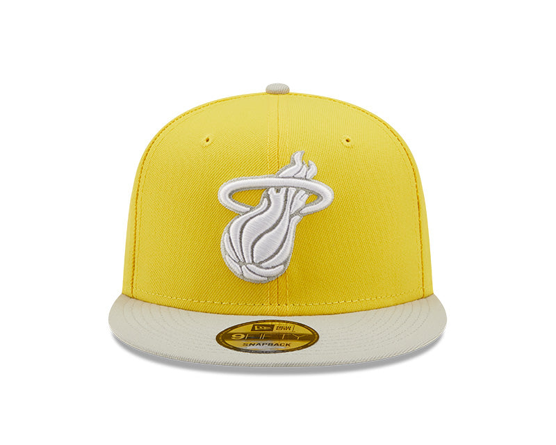 Miami Heat New Era Color Pack 9Fifty Snapback Hat - Yellow/Grey