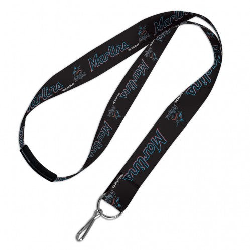 Miami Marlins Logo Lanyard - Black