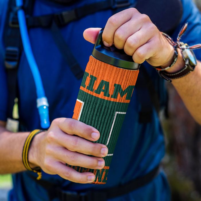 Miami Hurricanes Knit Bottle Cooler