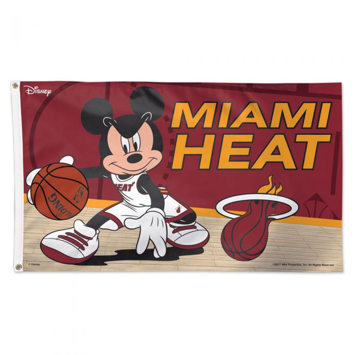 Miami Heat Disney Deluxe Mickey Mouse 3' x 5' Banner Flag