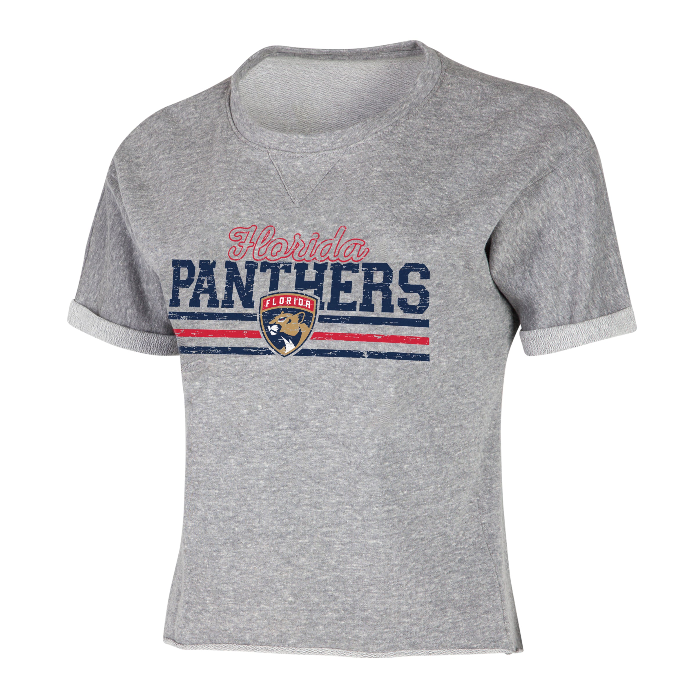 Florida Panthers Womens Mainstream Terry Crop Top - Grey