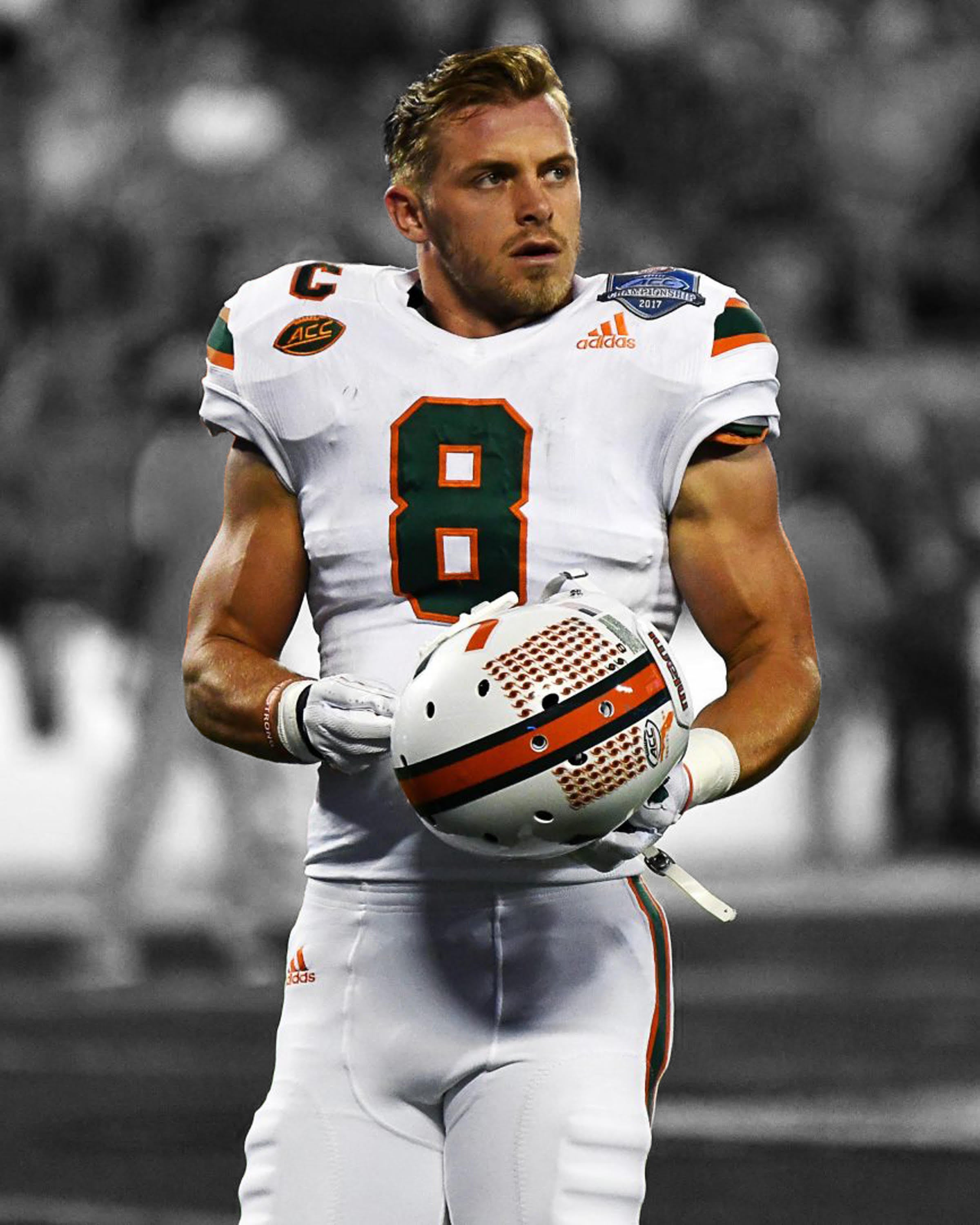 Braxton Berrios Signed Photo - BnW All White