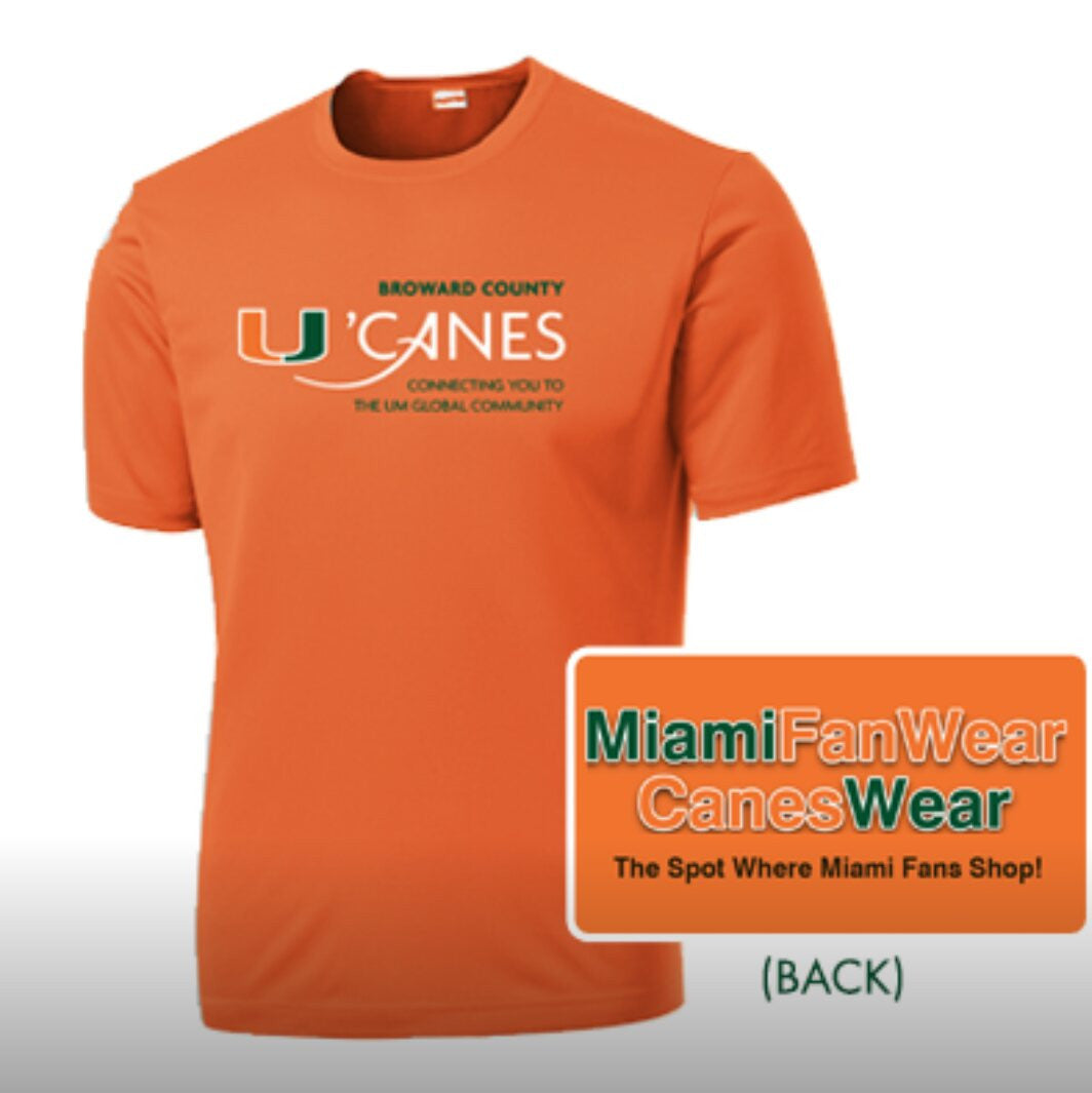 Broward Canes Performance T-Shirt - CanesWear at Miami FanWear Broward Canes Miami FanWear CanesWear at Miami FanWear